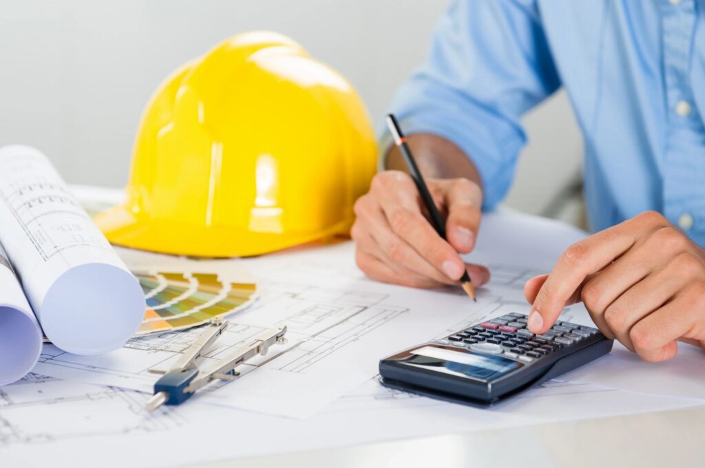 Contractor with Yellow hat
